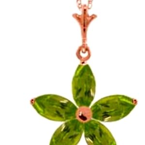 14k Solid Rose gold Necklace With Natural stones